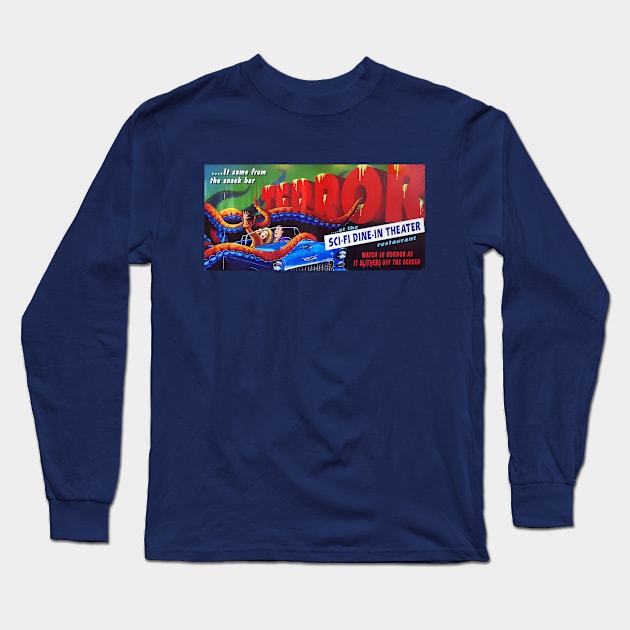 Sci-Fi Dine In Theater Poster Long Sleeve T-Shirt by JMADISON
